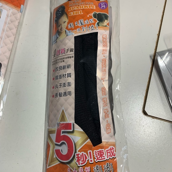 Hair Styling Accessories- Black- Ballerina Bun Roller, Hair Pompadour Bump Clips - Picture 2 of 5